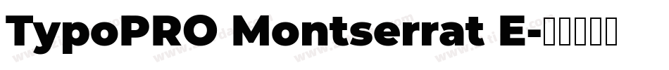 TypoPRO Montserrat E字体转换
